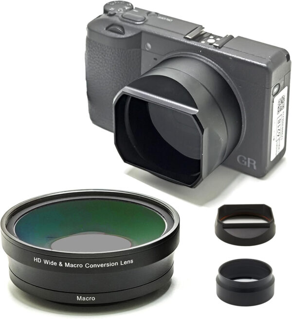Suitable for Ricoh GRIII Wide-Angle & Macro Lens with Adapter Mount